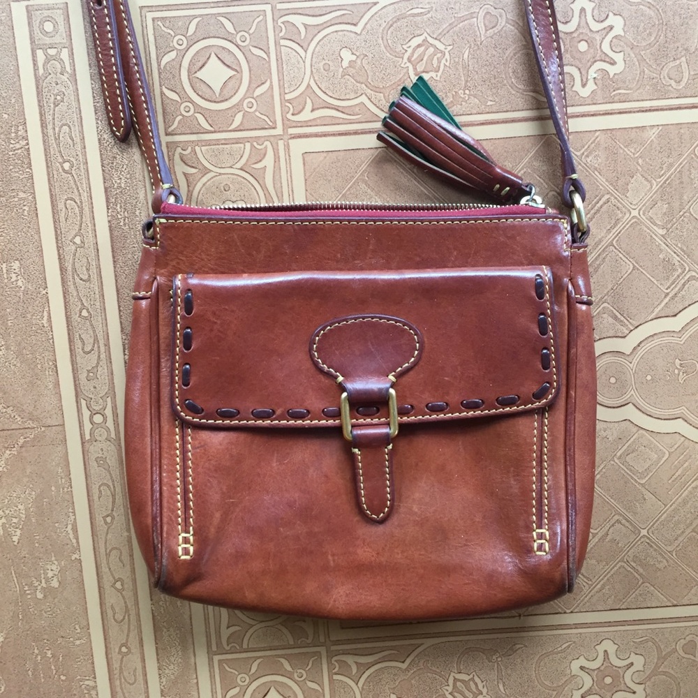 Dooney & Bourke Brown leather crossbody bag - Picture 2 of 4
